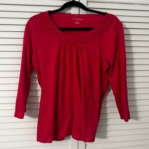 Talbots Women's Red Quarter Sleeve Top